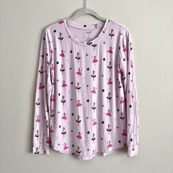 Kyte Baby Bamboo Womens Long Sleeve Shirt Pink Ballerinas Nutcracker Size Small - Picture 1 of 7